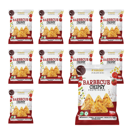 KIT 10 x Proteinpyramider - barbeque popcrop, 60 g