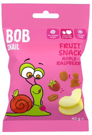Æble - hindbærgelé glutenfri 40g - Bob Snail