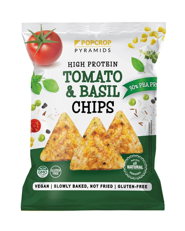 SÆT 10 x Tomatproteinpyramider med basilikum, vegansk, glutenfri 60 g
