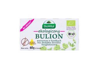 Vegetabilske bouillonterninger gærfri, palmeoliefri, glutenfri bio 60 g