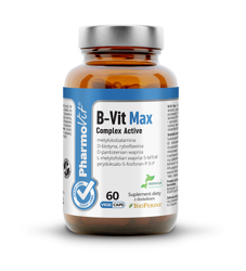 Kosttilskud med B-vitamin kompleks 60 kapsler 31,2 g (clean label) - Pharmovit
