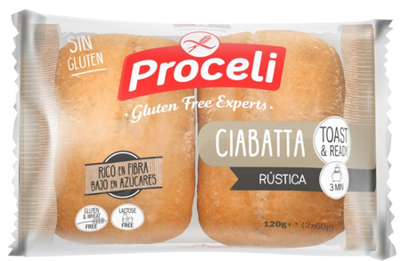 Ciabatta (glutenfri rundstykker) 120 g - Proceli