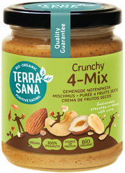 Crunchy mix nøddecreme (4 nødder) bio 250 g - Terrasana