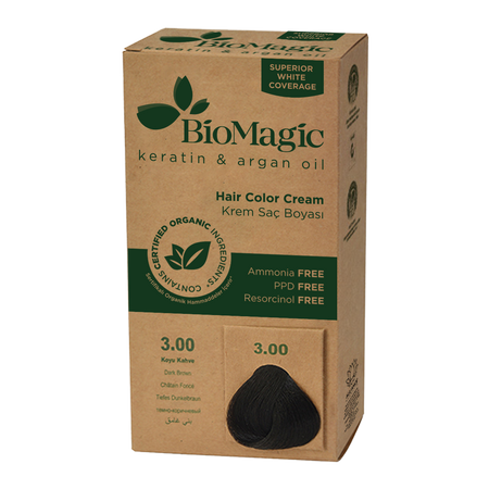 KIT 24 x Hårfarve mørkebrun (3.00) 250 g - Biomagic