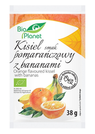 Kissel med appelsinsmag og bananer - sukkerfri BIO 38 g - Bio Planet
