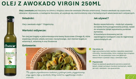 Avocadoolie BIO 250 ml