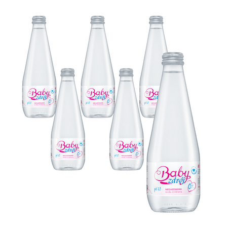 KIT 6 x Stille kildevand 330 ml (glas) - Aqua East (Baby Zdrój)