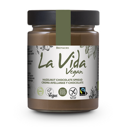 Fairtrade glutenfri chokolade- og nøddecreme bio 270 g - LA VIDA
