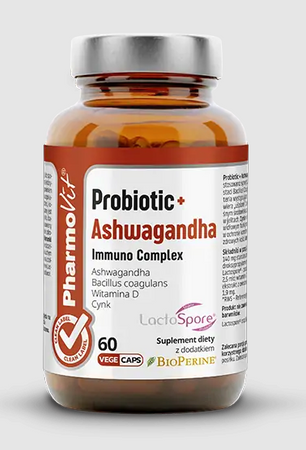 Probiotic + Ashwagandha Immuno Complex kosttilskud 60 kapsler - Pharmovit (Clean Label)