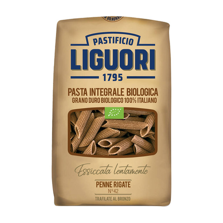 Makaron Integrale Penne Rigate pełnoziarnisty BIO 500 g -  Liguori 