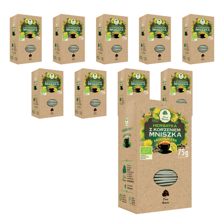 SÆT med 10 x Mælkebøtte rod te BIO (25 x 3 g) 75 g