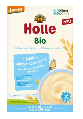 Fuldkornshavregrød uden tilsat sukker fra 5 måneder demeter bio 250 g - Holle