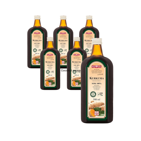 SÆT 6 x Gurkemejejuice 100% 500 ml