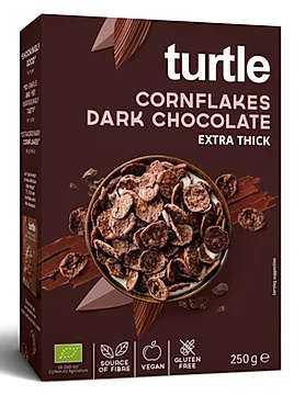Glutenfri mørke cornflakes med chokoladeovertræk BIO 250 g