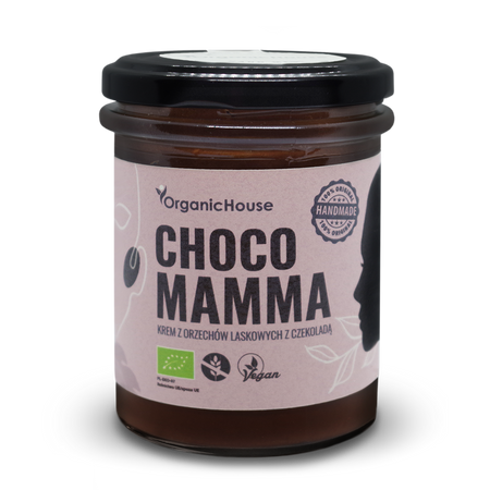 Hasselnøddecreme med chokolade glutenfri bio 180 g - ORGANICHOUSE (CHOCOMAMMA)