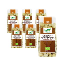 Sæt med 6 x macadamianødder bio 200 g