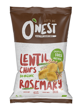 Linsechips med rosmarin glutenfri bio 75 g - O'Nest