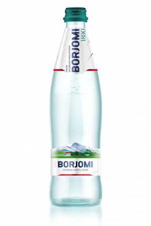 Mousserende mineralvand 500 ml (glas) - Borjomi