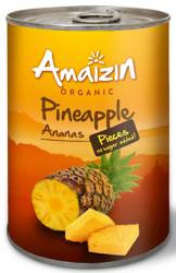 Ananasstykker i egen saft (dåse) bio 400 g (240 g)