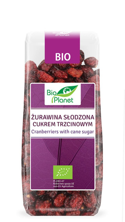 Tranebær sødet med rørsukker bio 100 g