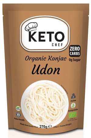 Keto-nudler (konjac noodle udon) glutenfri BIO 270 g - Keto Chef (Better Than Foods)