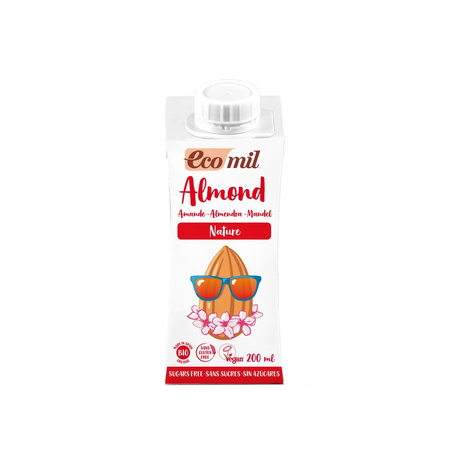 Glutenfri sukkerfri mandeldrik bio 200 ml - Ecomil