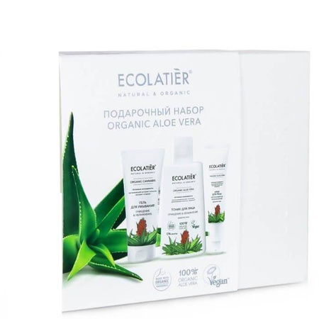 ORGANIC ALOE VERA Zestaw prezentowy do pielęgnacji twarzy ECOLATIER