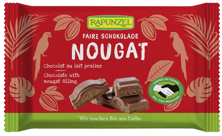 Fairtrade-nougat-chokolade BIO 100 g