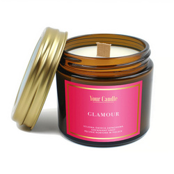 Glamour sojalys med trævæge 120 ml - Your Candle