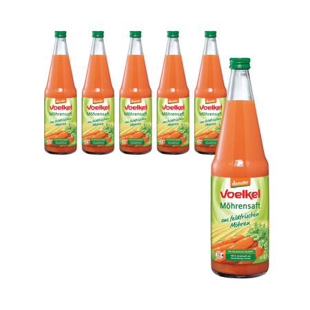 SÆT 6 x Gulerodsjuice bio demeter 0,7 l