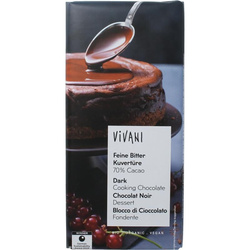 Økologisk vegansk mørk kuvertüre-chokolade til bagning 150 g – Vivani