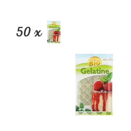 KIT 50 x Gelatine i strimler (12 strimler) bio 20 g