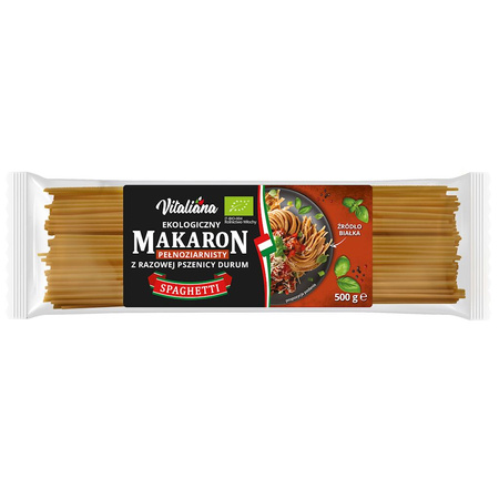 Pasta (fuldkorn durumhvede) spaghetti bio 500 g - vitaliana