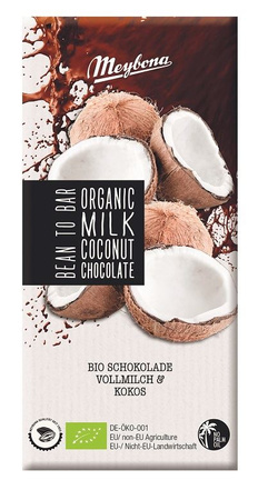 Mælkechokolade med kokosflager bio 100 g