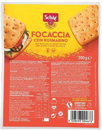 SÆT 5 x Focaccia med rosmarin, glutenfri 200 g