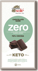 Bitter chokolade 72% kakao uden tilsat sukker med stevia KETO 100 g
