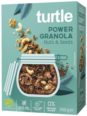 Glutenfri granola med nødder og frø bio 350 g - turtle