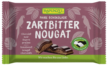 Nougat bitter chokolade BIO 100 g