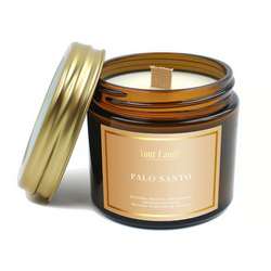 Sojaduftlys med trævæge palo santo 120ml - Your Candle