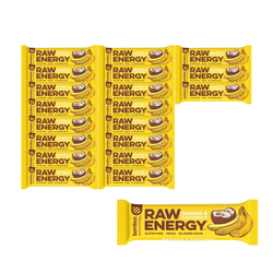 SÆT 20 x RAW ENERGY banan-kokosnød glutenfri bar 50 g