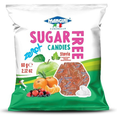 Bolsjer med jordbærsmag og stevia, sukkerfri 60 g