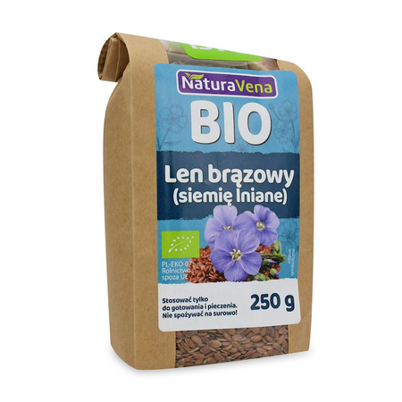 Brun hør bio 250 g - Naturavena