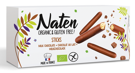 Glutenfri chokoladeovertrukne sticks bio 130 g