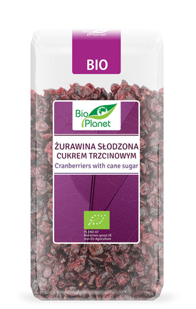 Tranebær sødet med rørsukker bio 400 g - Bio Planet