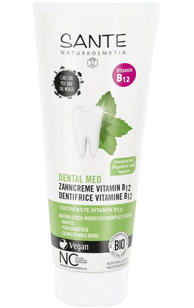 Tandpasta med B12-vitamin og fluor eco 75 ml - SANTE