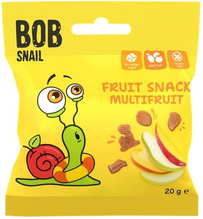 SÆT 14 x Multi-frugt snack 20g - Bob Snail