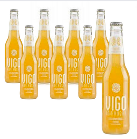 Sæt med 8 x kombucha original 330 ml - vigo