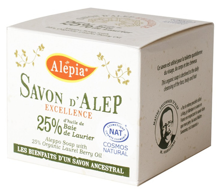 Alep excellence sæbe 25 % øko 190 g - Alepia