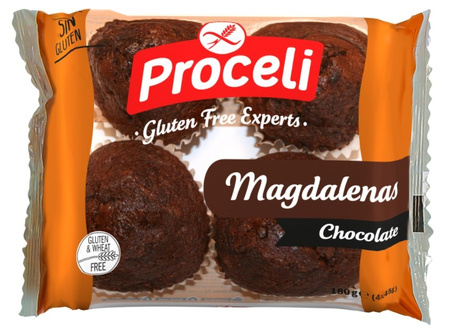 Glutenfri chokolade magdalenas cupcakes 180 g - Proceli