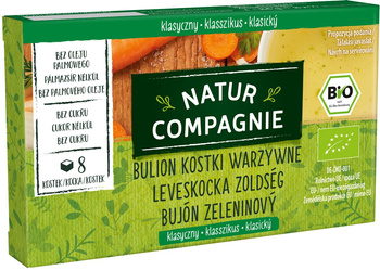Bouillon - grøntsagsterninger uden tilsat sukker bio (8 x 10,5 g) 84 g - Natur Compagnie